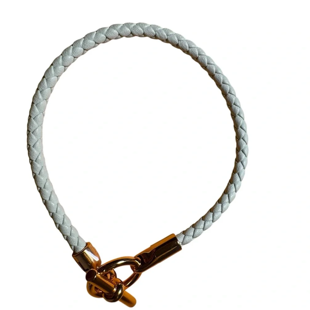 Hermes Glenan Leather Toggle Bracelet with COA